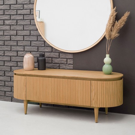 Zaoblená tv komoda barva dub , TV stolky, Tv Komody- 1