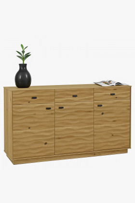 Komoda barva dub s 3D povrchem, Oslo , Komody- 1