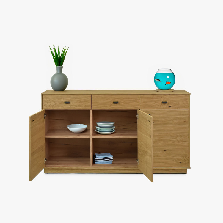 Komoda barva dub s 3D povrchem, Oslo , Komody- 4