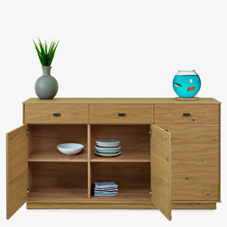 Komoda barva dub s 3D povrchem, Oslo , Komody- 2