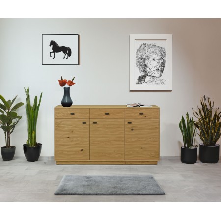 Komoda barva dub s 3D povrchem, Oslo , Komody- 5