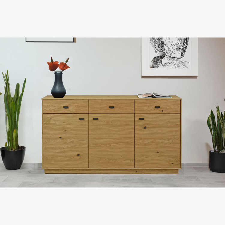 Komoda barva dub s 3D povrchem, Oslo , Komody- 6