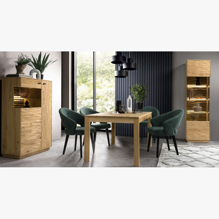 Příborník barva dub s 3D povrchem, Oslo , Vitríny- 5