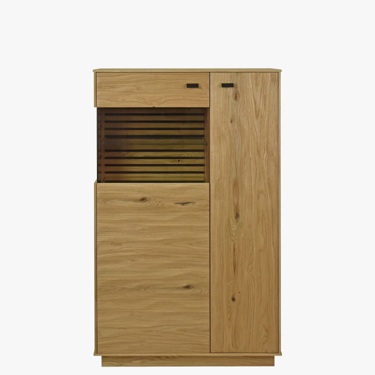 Příborník barva dub s 3D povrchem, Oslo , Vitríny- 4