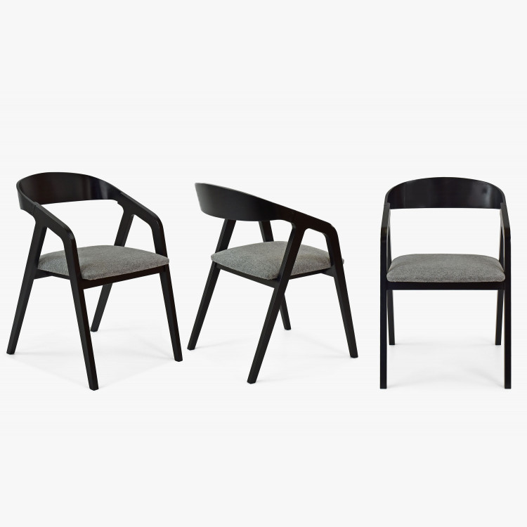 Černá dřevěná jídelní židle , Jídelní židle- 6