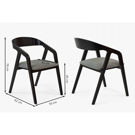 Černá dřevěná jídelní židle , Jídelní židle- 8