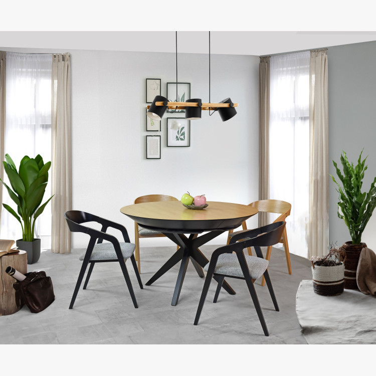 Černá dřevěná jídelní židle , Jídelní židle- 9