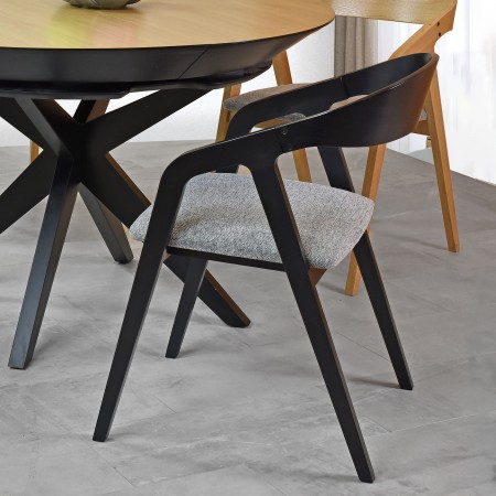 Černá dřevěná jídelní židle , Jídelní židle- 2