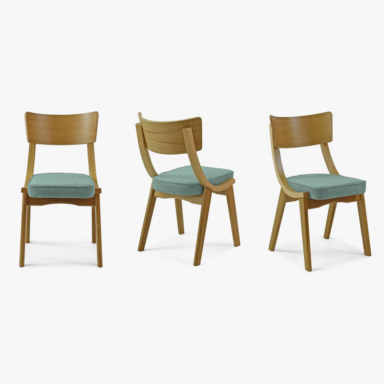 Jídelní židle dub s mátovým čalouněním , Jídelní židle- 9