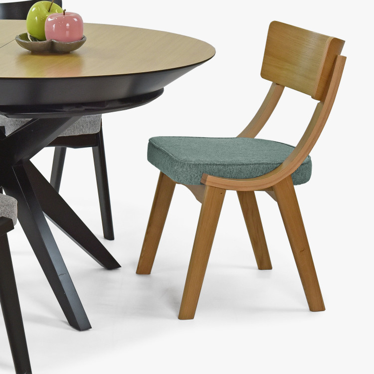 Jídelní židle dub s mátovým čalouněním , Jídelní židle- 2