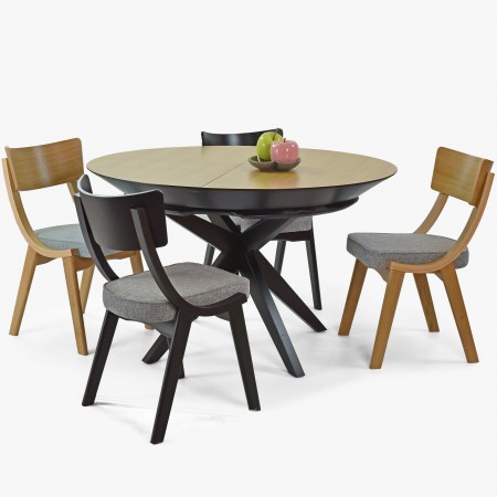 Černá dřevěná židle , Jídelní židle- 6