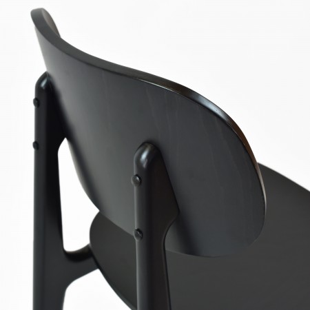 Černá jídelní židle celo dřevěná , Jídelní židle- 5