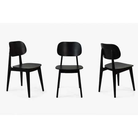 Černá jídelní židle celo dřevěná , Jídelní židle- 9