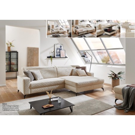 Rohová sedačka s manšestrovou látkou Boler, pravá , Rohové sedačky- 5