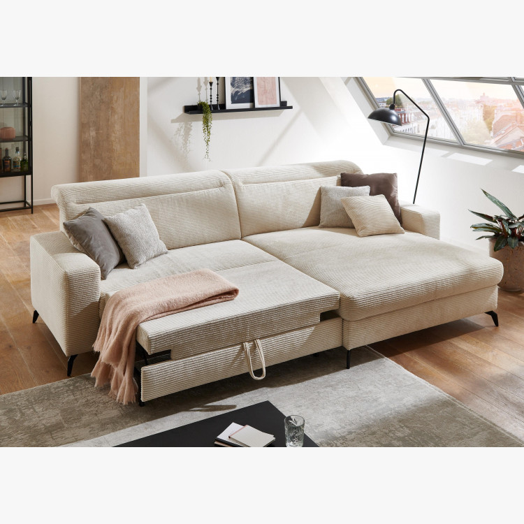 Rohová sedačka s manšestrovou látkou Boler, pravá , Rohové sedačky- 2