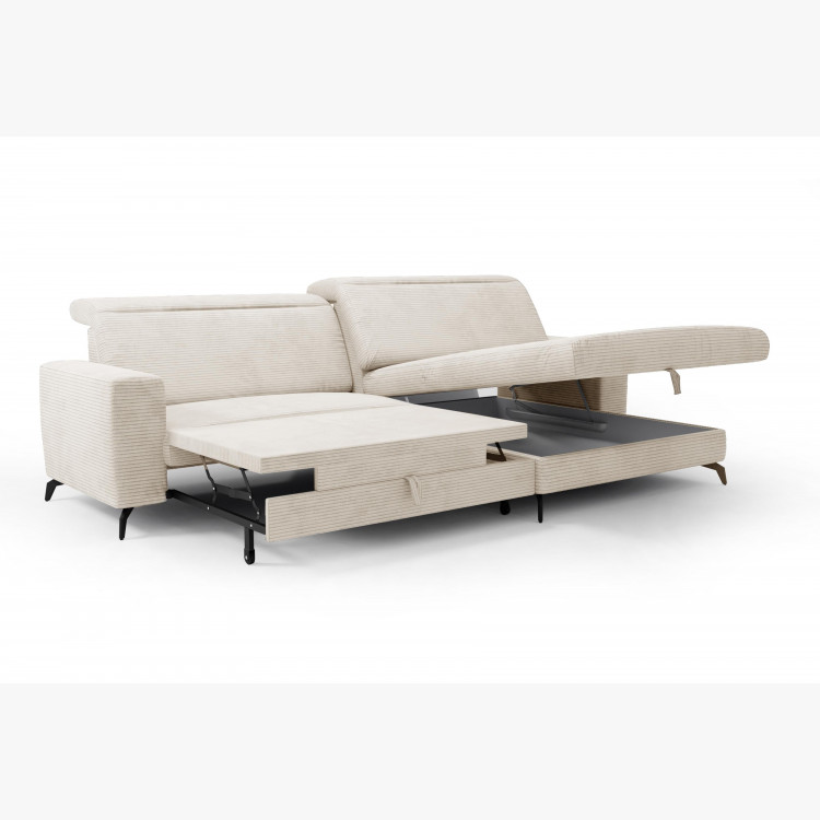 Rohová sedačka s manšestrovou látkou Boler, pravá , Rohové sedačky- 13