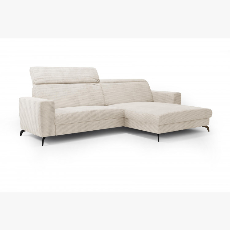 Rohová sedačka s manšestrovou látkou Boler, pravá , Rohové sedačky- 10