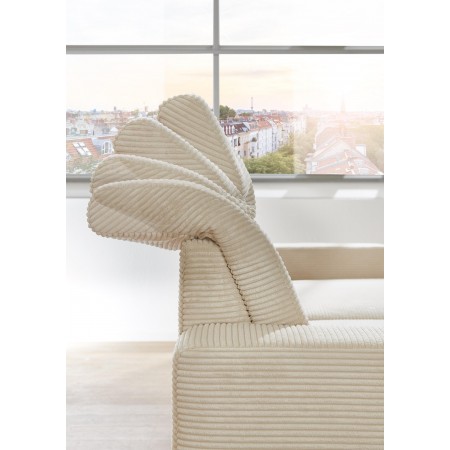 Rohová sedačka s manšestrovou látkou Boler, levá , Sedačky- 4