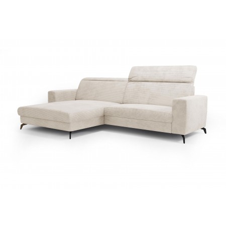 Rohová sedačka s manšestrovou látkou Boler, levá , Sedačky- 5