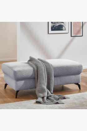 Hocker Boler rechteckig Metallbeine Sitzhöhe 45 cm