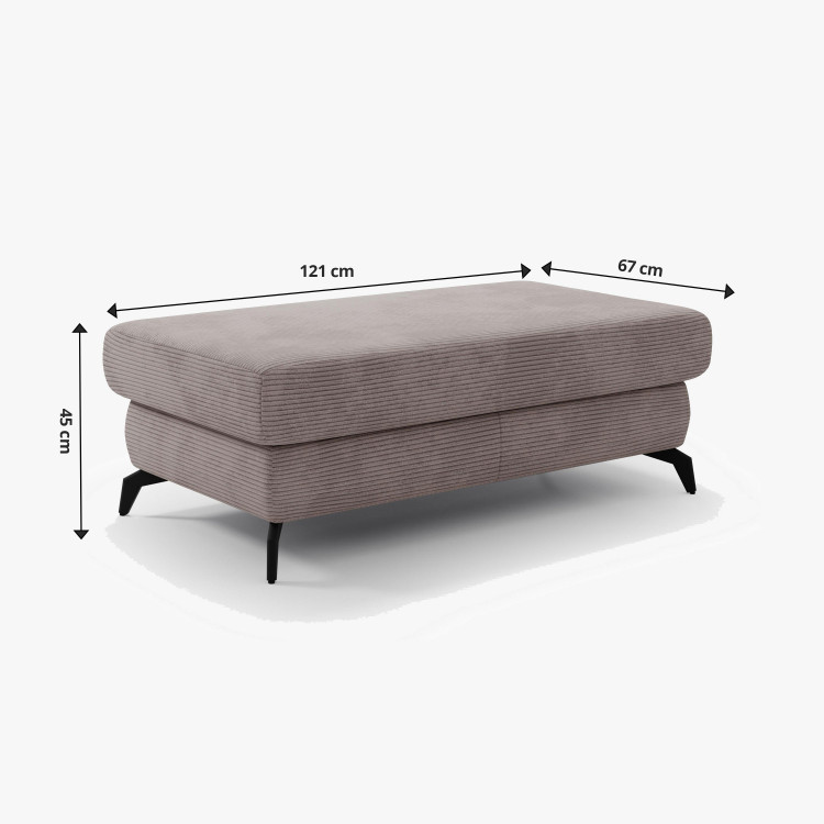 copy of Rohová sedačka s manšestrovou látkou Boler šedohnědá, levá , Křesla ke sedačkám - ušáky- 3