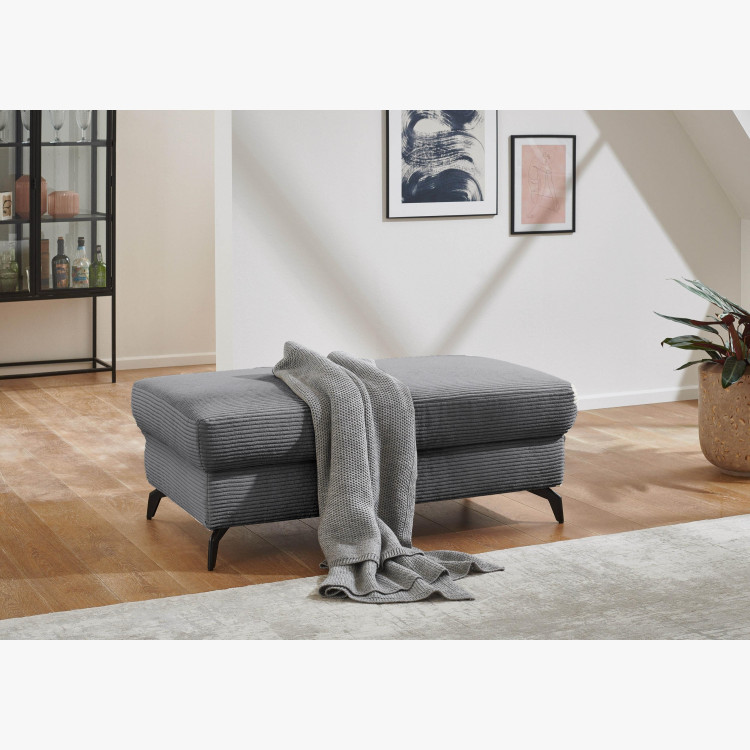 copy of Rohová sedačka s manšestrovou látkou Boler šedohnědá, levá , Křesla ke sedačkám - ušáky- 9