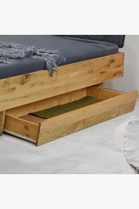Schublade aus Eichenholz und Fichtenholz für Bett West
