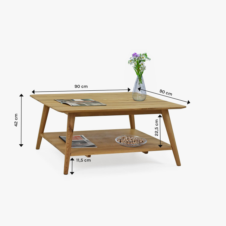 Dubový konferenční stolek s policí , Konferenční stolky- 10