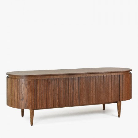 Dlhá zaoblená tv komoda barva ořech , TV stolky, Tv Komody- 3