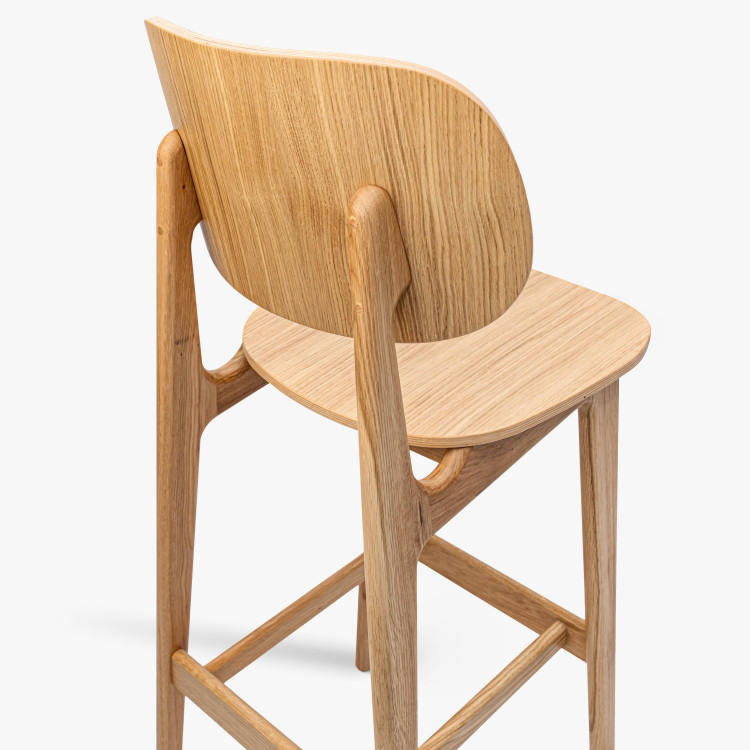 Celo dřevěná barová židle dubová , Barové židle- 4
