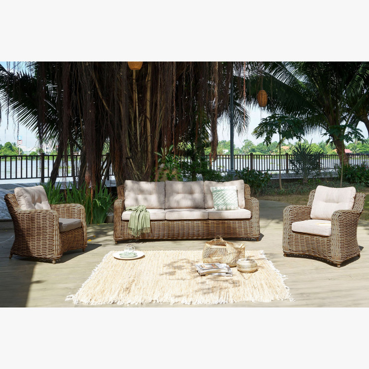 Ratanové záhradné sedenie hnedé, Barakaldo , Záhradné súpravy- 8