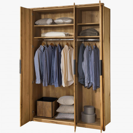 Trojdverová šatníková skriňa dub, Texas 03 , Šatníky- 2