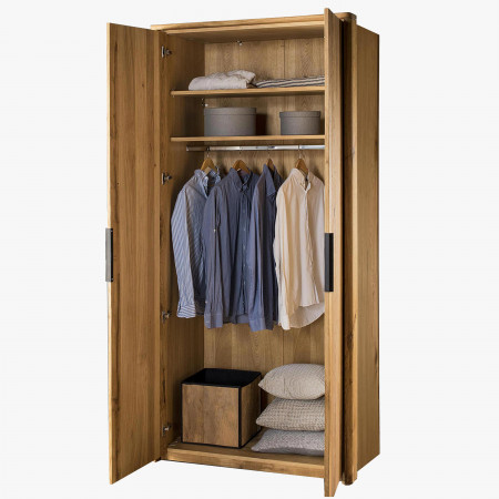 Dvojdverová šatníková skriňa dub, Texas 02 , Šatníky- 2