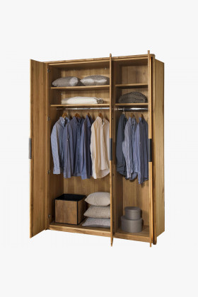 Trojdverová šatníková skriňa dub, Texas 13 , Šatníky- 1 2