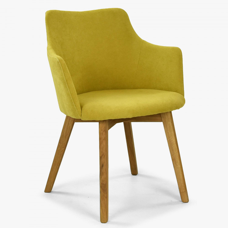 Kreslo s operadlom Bella - žlté , jedálenská stolička- 1