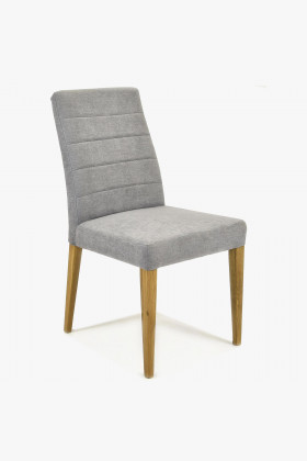 Küchenstuhl Madrid Grau Kaltschaum Sitz Eichenholz Beine