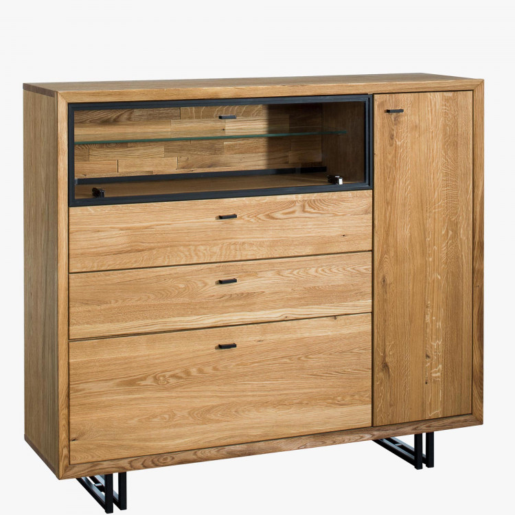 Príborník na kovových nohách dub, Vilo 47