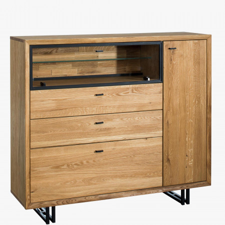 Príborník na kovových nohách dub, Vilo 47