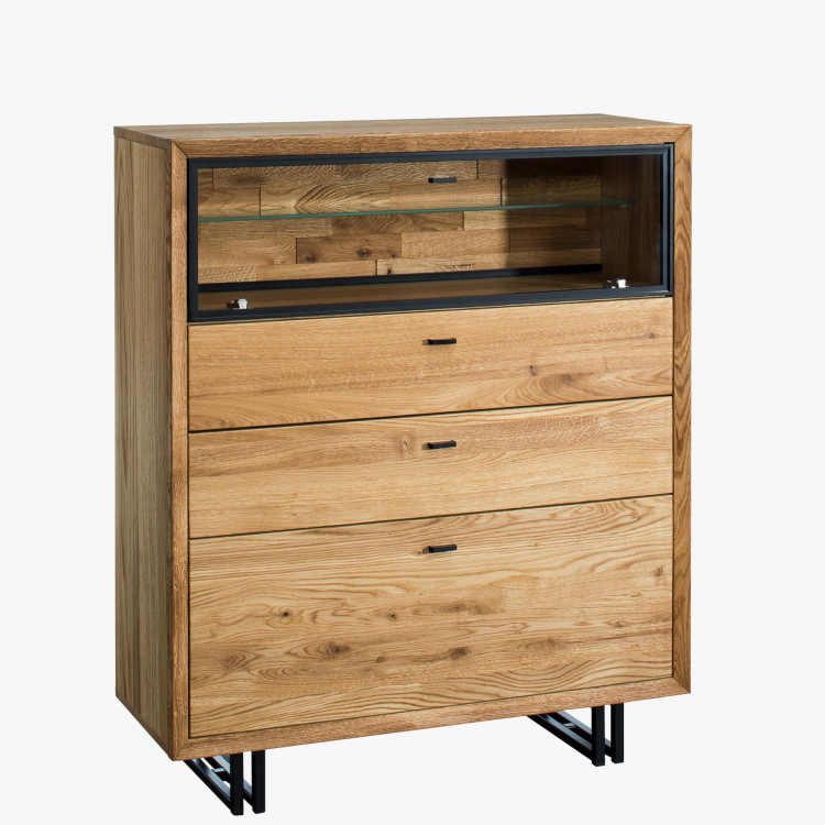 Príborník na kovových nohách dub, Vilo 46