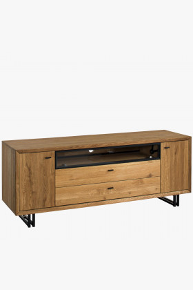 Fernsehkommode Eiche Metallbeine 180x69x49 cm modern