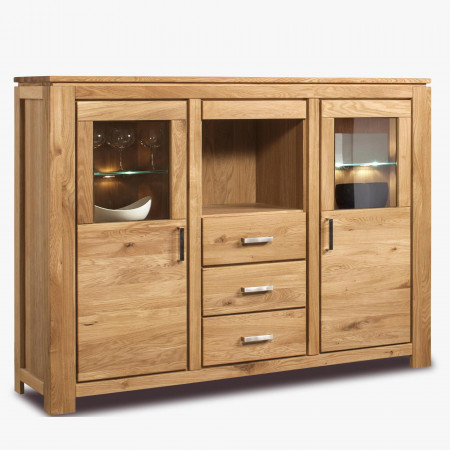 Dřevěný dubový kredenc do jídelny, typ 47