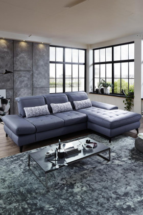 Ecksofa aus Leder rechts, modern, funktional, Carolina