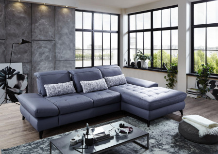 Rohová kožená sedačka s funkcemi, Carolina , Sedačky- 5