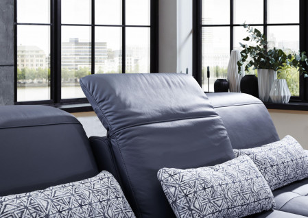 Rohová kožená sedačka s funkcemi, Carolina , Sedačky- 4