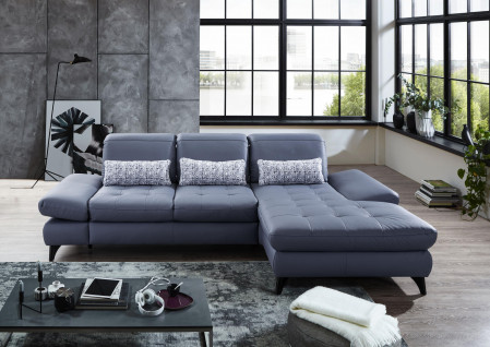 Rohová kožená sedačka s funkcemi, Carolina , Sedačky- 7