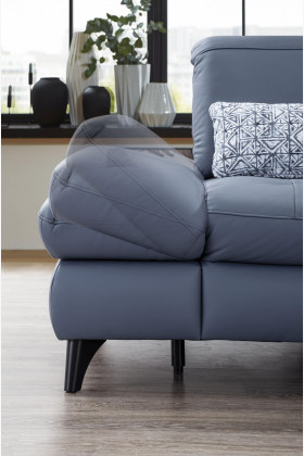 Rohová kožená sedačka s funkcemi, Carolina , Sedačky- 1 2