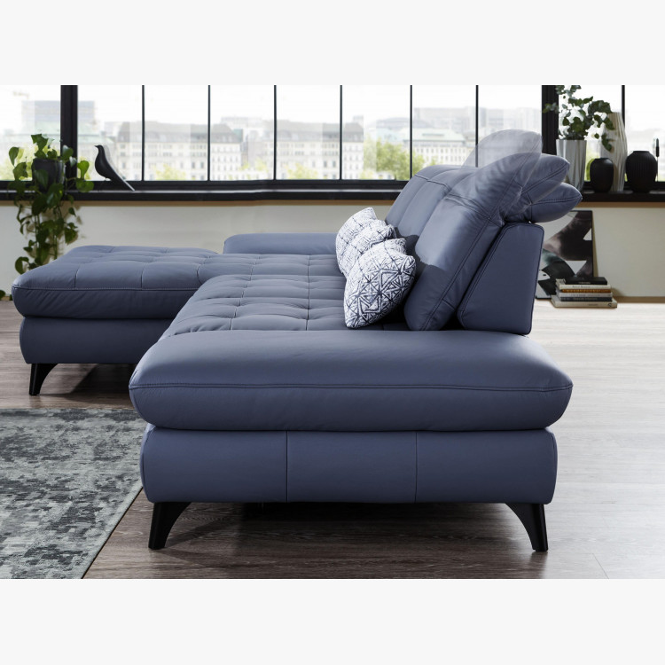 Rohová kožená sedačka s funkcemi, Carolina , Sedačky- 7