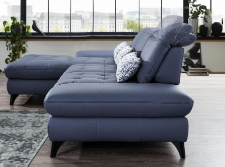 Rohová kožená sedačka s funkcemi, Carolina , Sedačky- 7