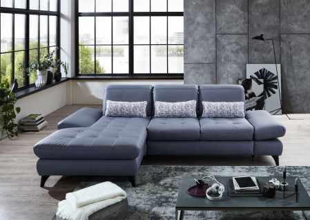 Rohová kožená sedačka s funkcemi, Carolina , Sedačky- 8