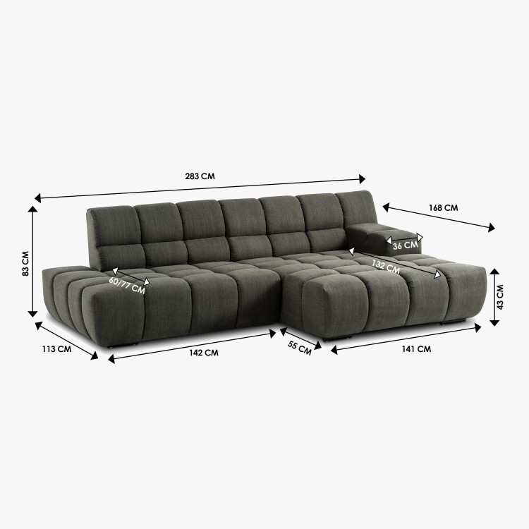 Moderní rohová sedačka pravá - modulární , Sedačky- 9